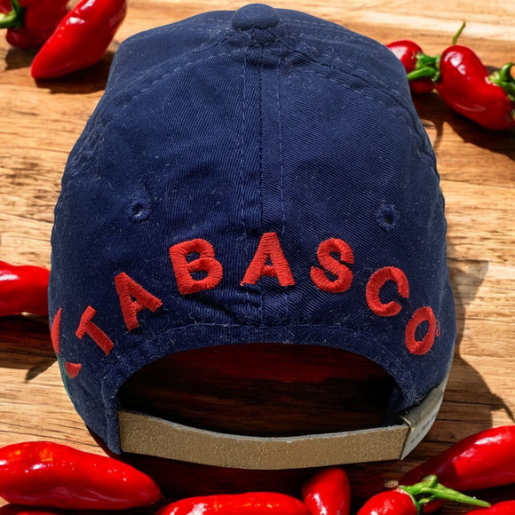 Vintage Tabasco Hot Sauce Hat Cap Leather Strapback Embroidered Spellout Korea - Picture 4 of 7